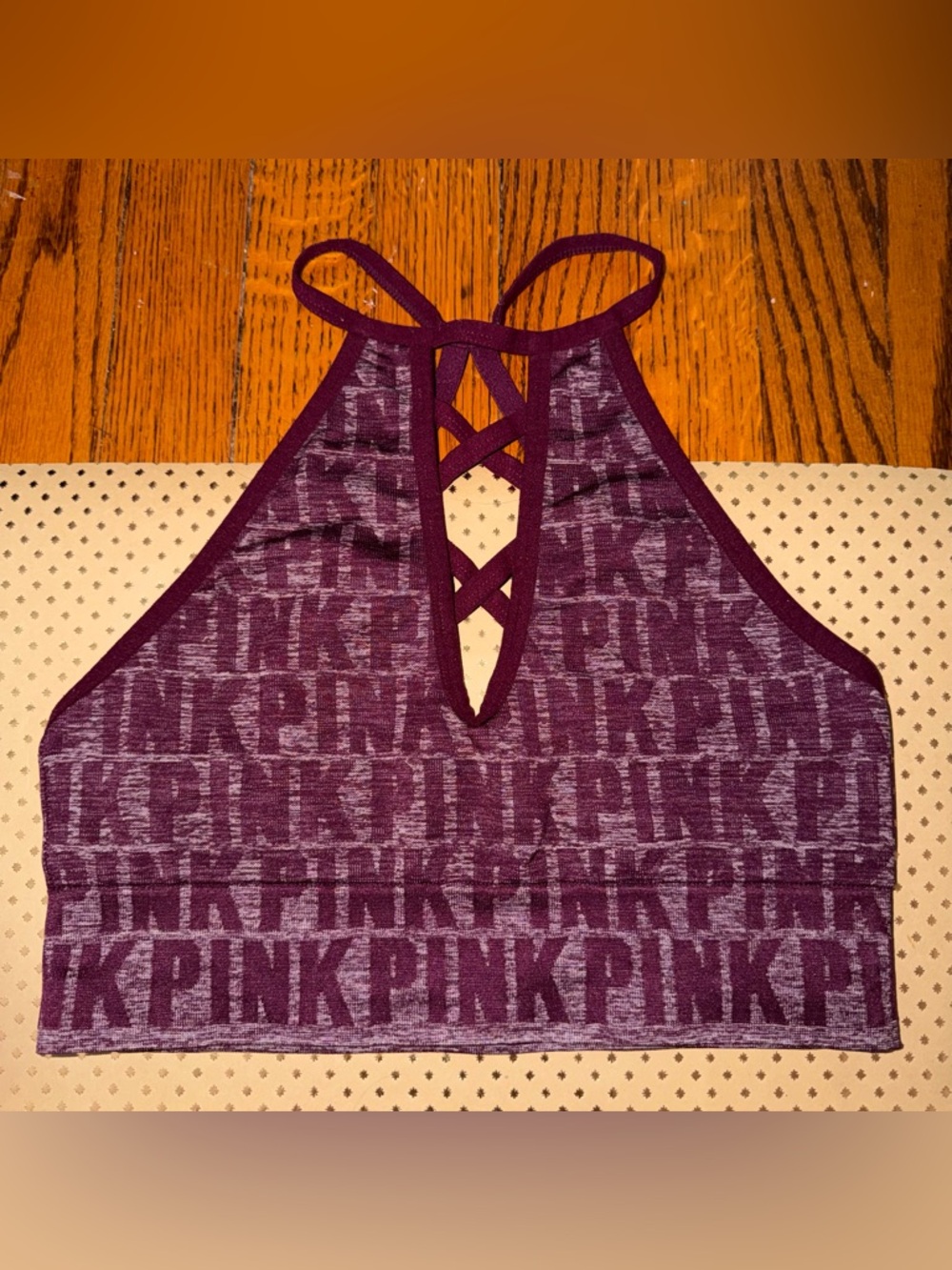 M Victoria’s Secret PINK Cool & Comfy Strappy Bralette in Purple